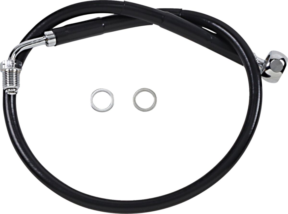 Drag Specialties Line Brk 18 Sftl Blk BRAKE LINES-HOSES-STAINLESS ST Drag Specialties