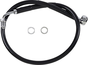 Drag Specialties Line Brk 18 Sftl Blk BRAKE LINES-HOSES-STAINLESS ST Drag Specialties