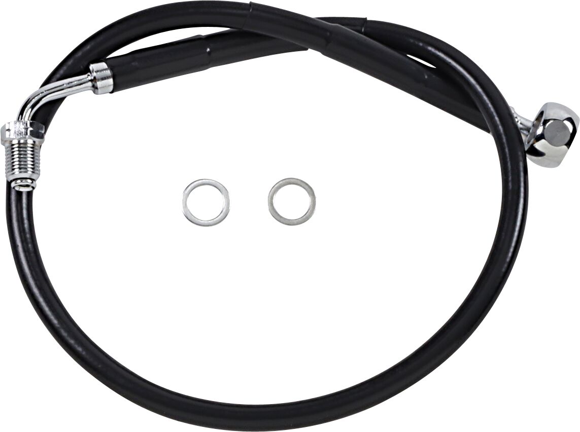 Drag Specialties Line Brk 18 Sftl Blk BRAKE LINES-HOSES-STAINLESS ST Drag Specialties