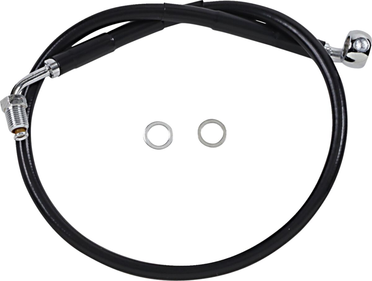 Drag Specialties Line Brk 18 Sftl Blk +2 BRAKE LINES-HOSES-STAINLESS ST Drag Specialties