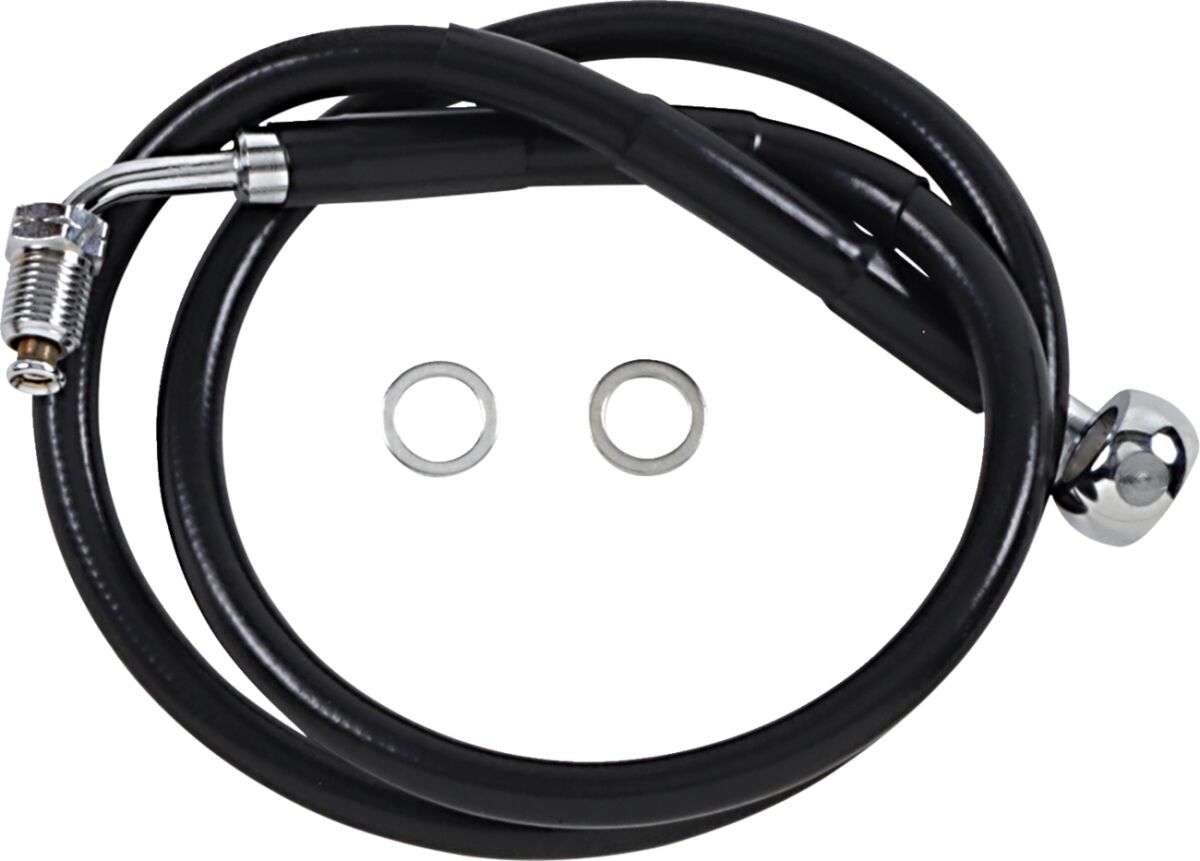 Drag Specialties Line Brk 18 Sftl Blk +8 BRAKE LINES-HOSES-STAINLESS ST Drag Specialties