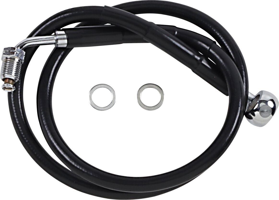 Drag Specialties Line Brk 18 Sftl Blk +8 BRAKE LINES-HOSES-STAINLESS ST Drag Specialties