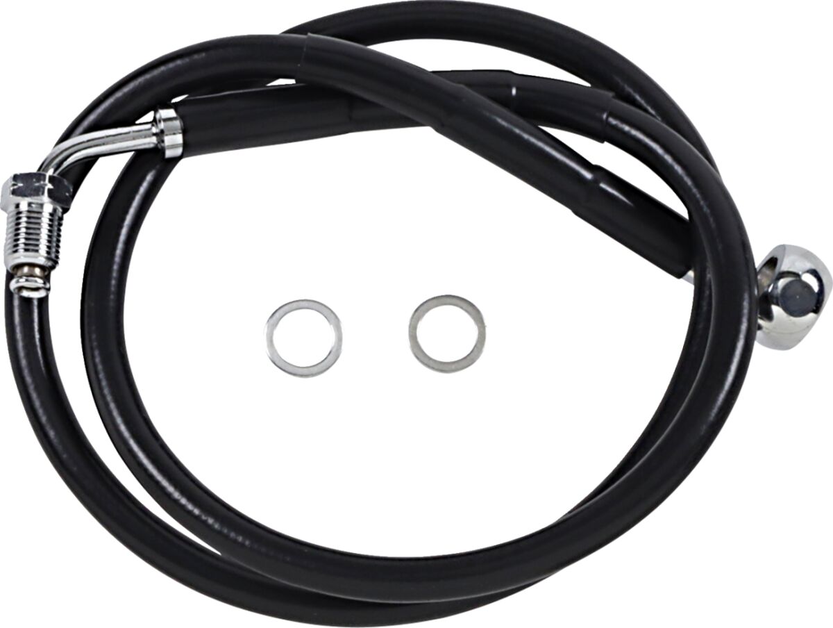 Drag Specialties Line Brk 18 Sftl Blk +10 BRAKE LINES-HOSES-STAINLESS ST Drag Specialties