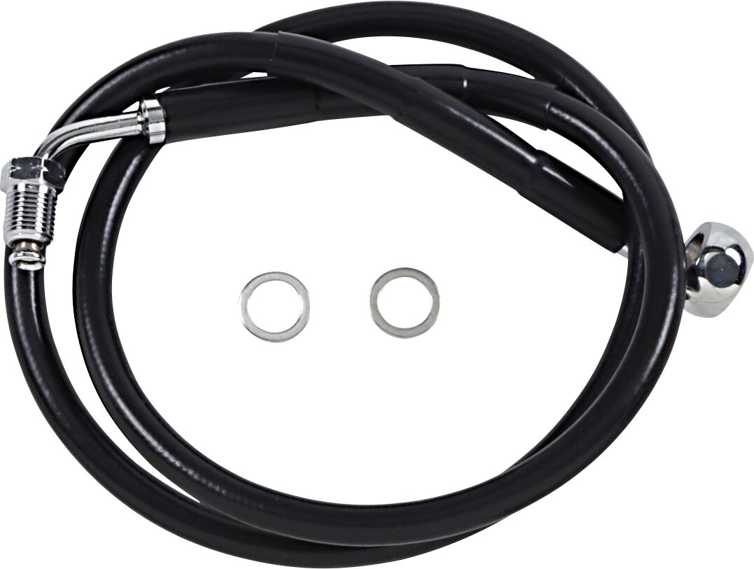 Drag Specialties Line Brk 18 Sftl Blk +10 BRAKE LINES-HOSES-STAINLESS ST Drag Specialties