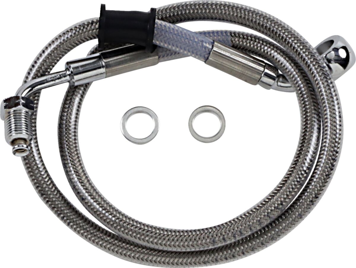 Drag Specialties Line Brk 18 Sftl Ss +4 BRAKE LINES-HOSES-STAINLESS ST Drag Specialties