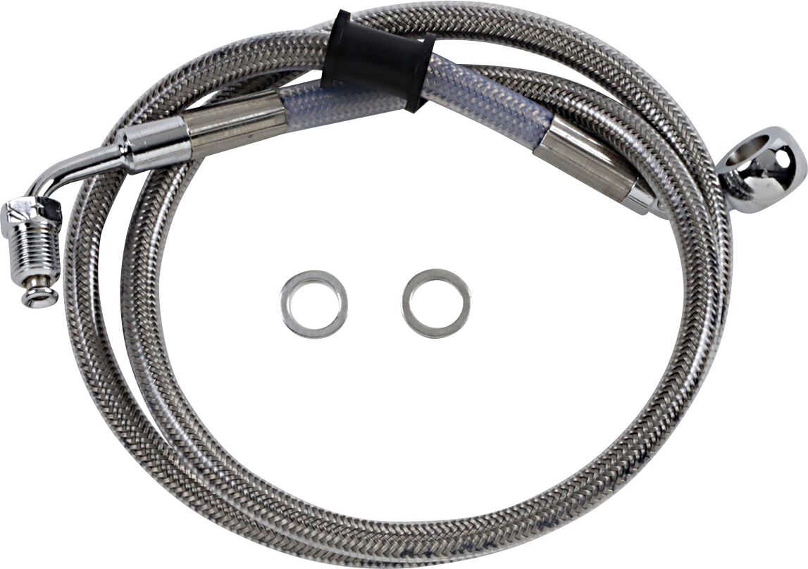 Drag Specialties Line Brk 18 Sftl Ss +10 BRAKE LINES-HOSES-STAINLESS ST Drag Specialties