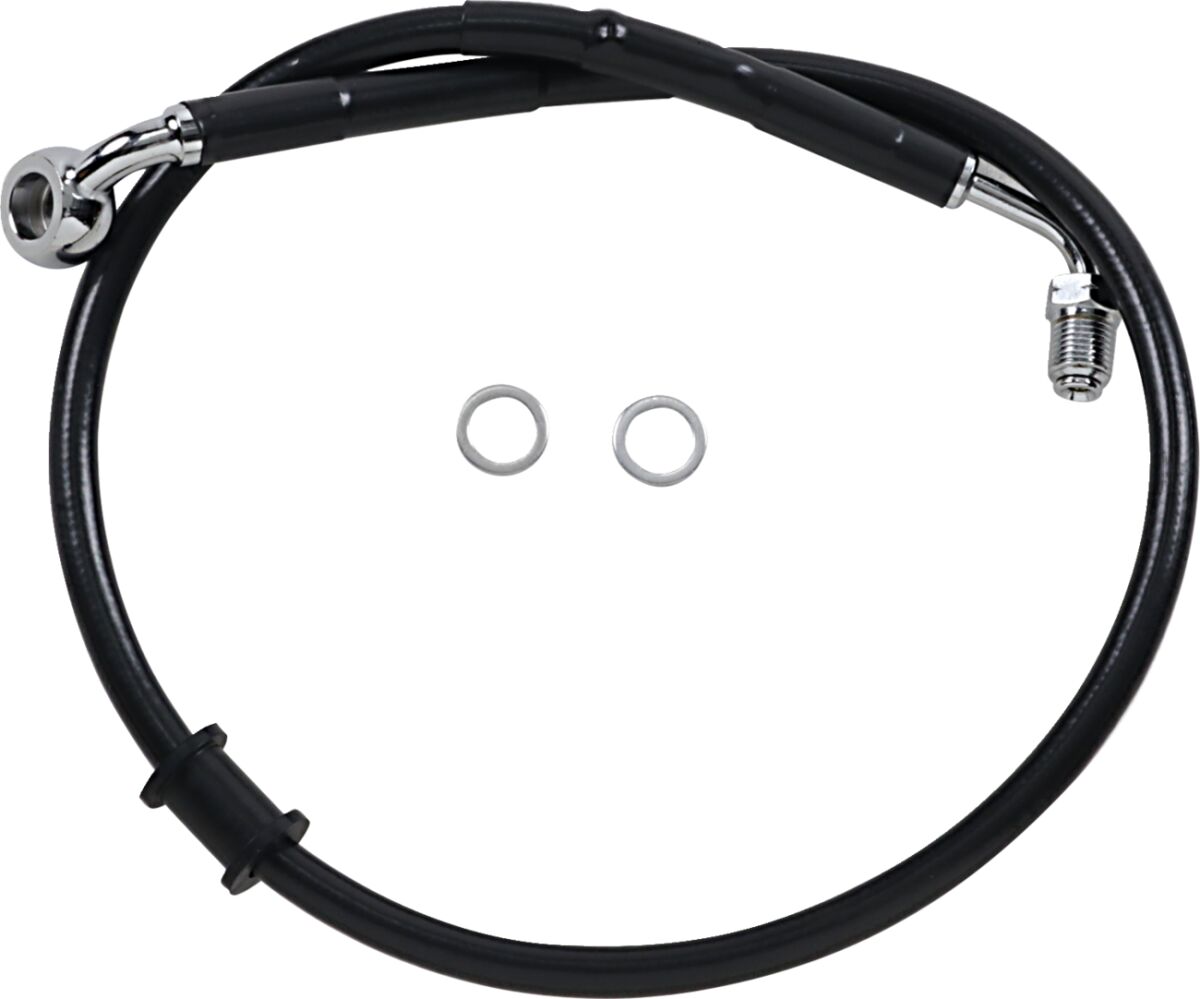 Drag Specialties Line Brk 18 Sftl Blk +2 BRAKE LINES-HOSES-STAINLESS ST Drag Specialties