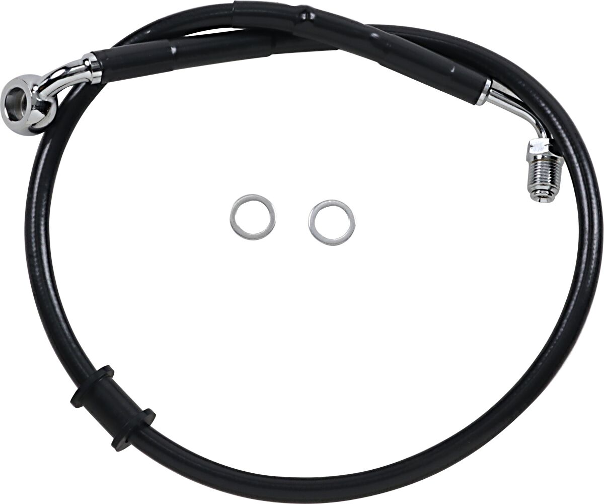 Drag Specialties Line Brk 18 Sftl Blk +2 BRAKE LINES-HOSES-STAINLESS ST Drag Specialties