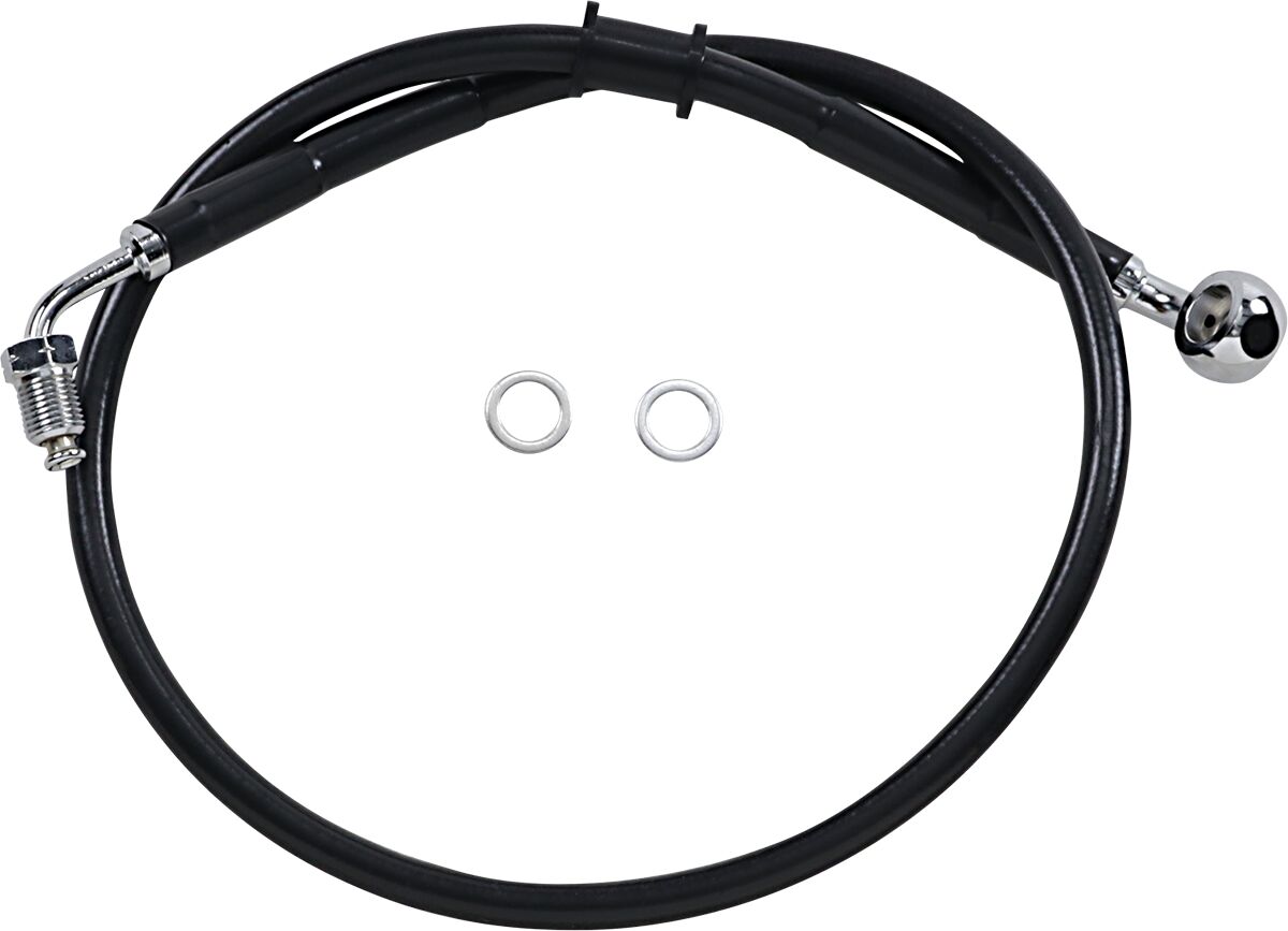 Drag Specialties Line Brk 18 Sftl Blk +4 BRAKE LINES-HOSES-STAINLESS ST Drag Specialties