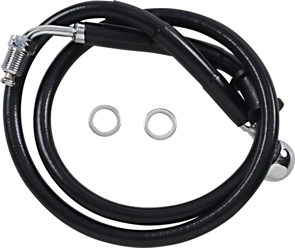 Drag Specialties Line Brk 18 Sftl Blk +6 BRAKE LINES-HOSES-STAINLESS ST Drag Specialties