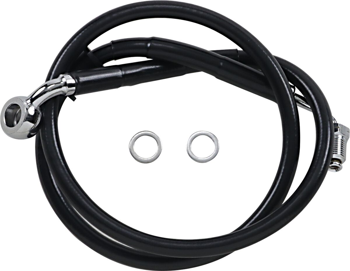 Drag Specialties Line Brk 18 Sftl Blk +8 BRAKE LINES-HOSES-STAINLESS ST Drag Specialties