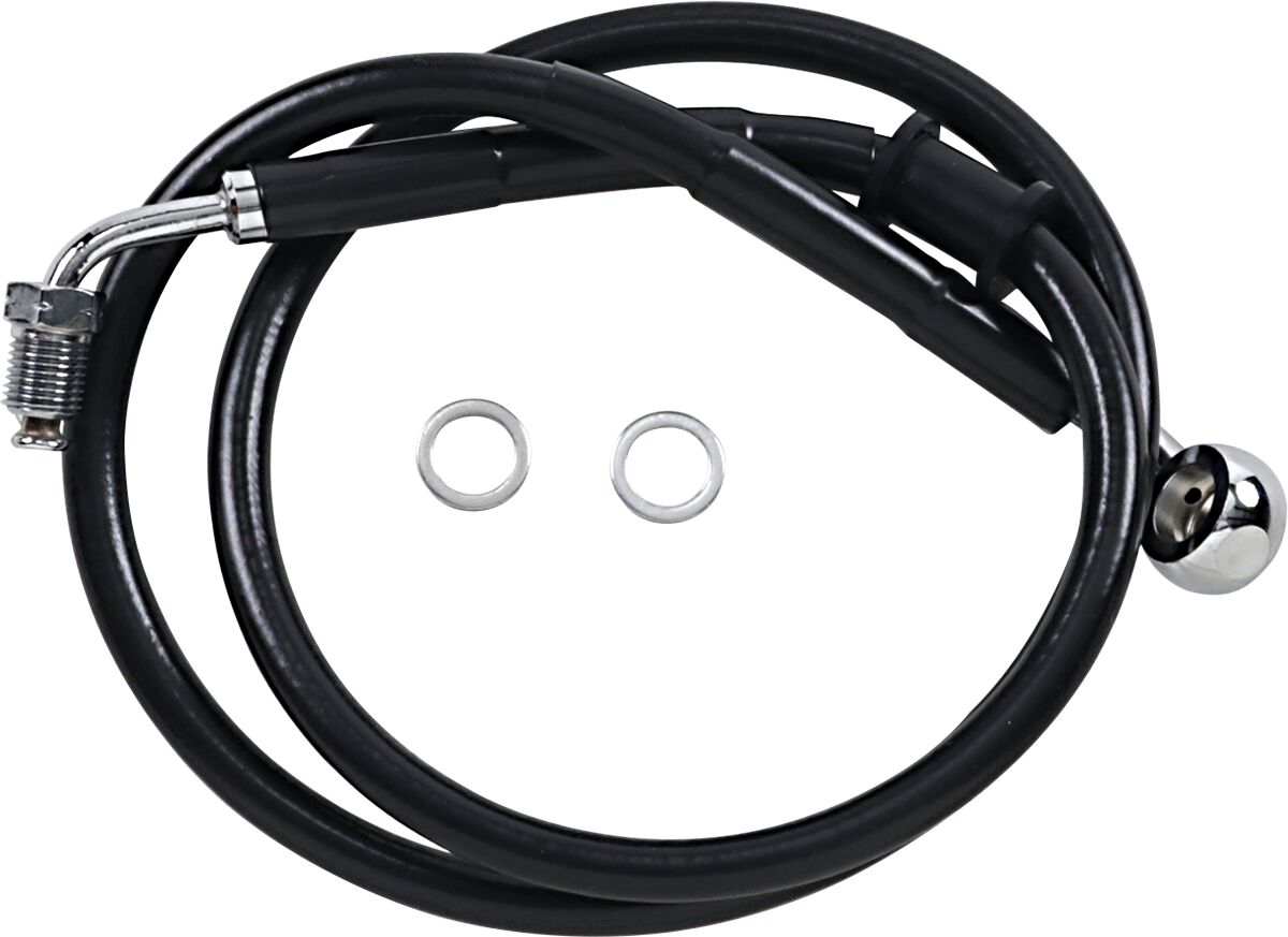 Drag Specialties Line Brk 18 Sftl Blk +10 BRAKE LINES-HOSES-STAINLESS ST Drag Specialties