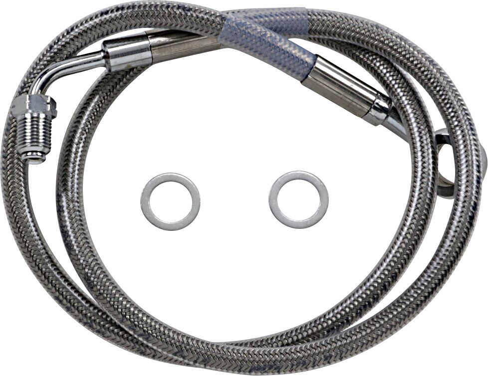 Drag Specialties Line Brk 18 Sftl Ss +10 BRAKE LINES-HOSES-STAINLESS ST Drag Specialties
