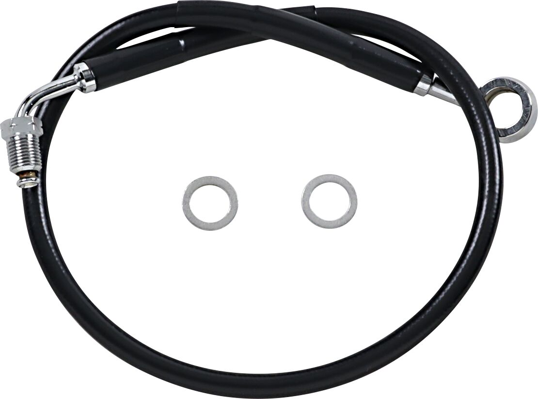 Drag Specialties Line Brk 18 Sftl Blk BRAKE LINES-HOSES-STAINLESS ST Drag Specialties