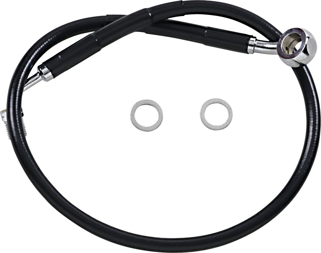 Drag Specialties Line Brk 18 Sftl Blk +2 BRAKE LINES-HOSES-STAINLESS ST Drag Specialties