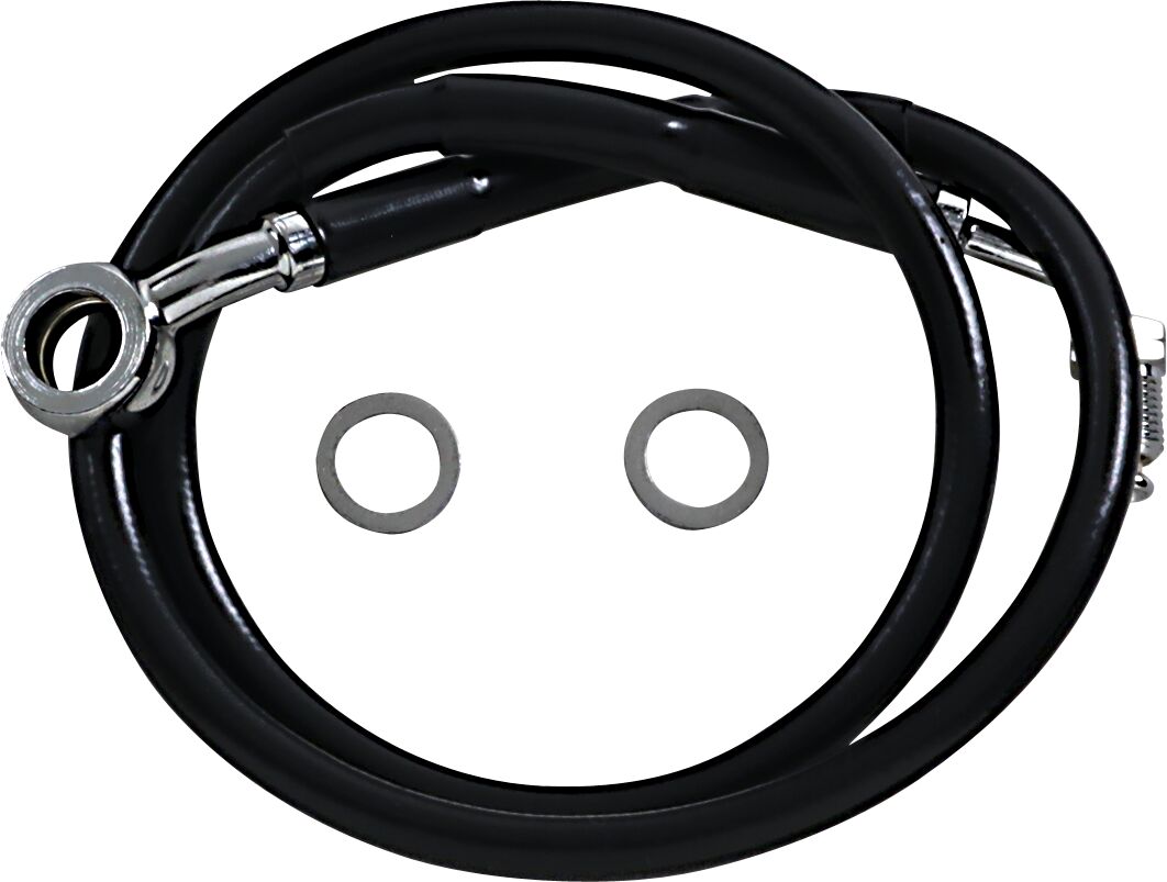 Drag Specialties Line Brk 18 Sftl Blk +8 BRAKE LINES-HOSES-STAINLESS ST Drag Specialties