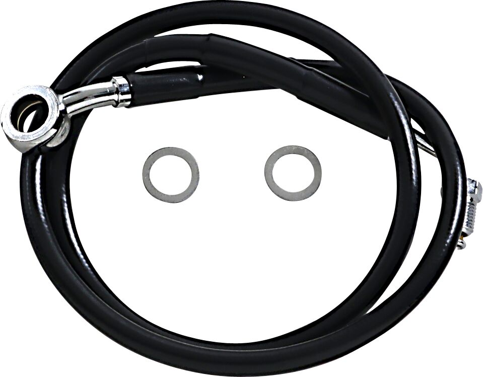 Drag Specialties Line Brk 18 Sftl Blk +10 BRAKE LINES-HOSES-STAINLESS ST Drag Specialties