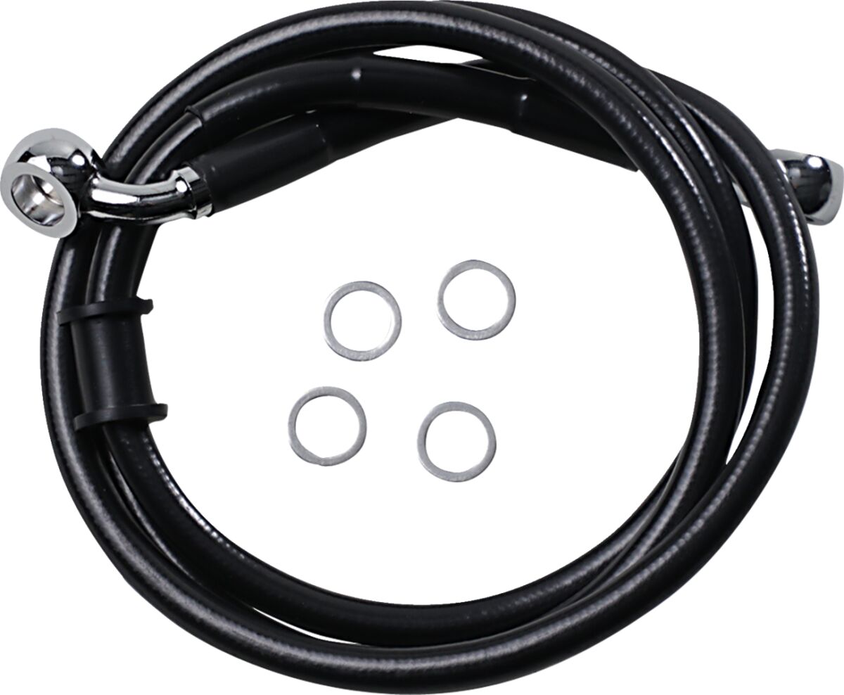 Drag Specialties Line Brk 18 Xl1200 Xs Blk BRAKE LINES-HOSES-STAINLESS ST Drag Specialties