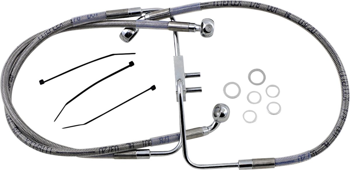 Drag Specialties Line Brk 18 Sftl Ss BRAKE LINES-HOSES-STAINLESS ST Drag Specialties