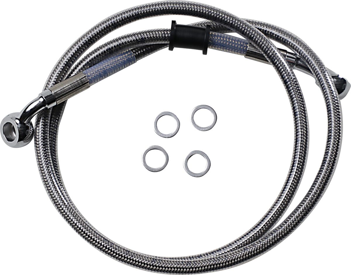 Drag Specialties Line Brk 18 Sftl Ss BRAKE LINES-HOSES-STAINLESS ST Drag Specialties