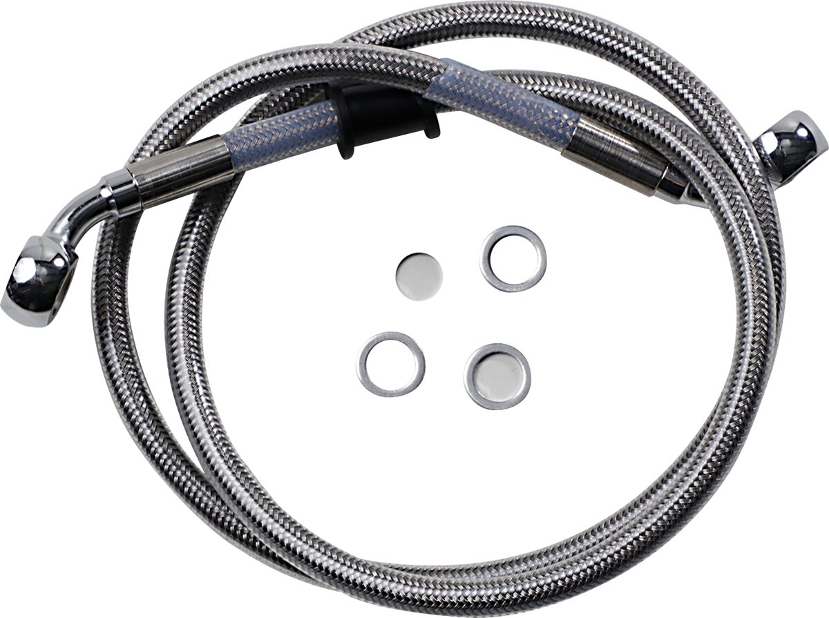 Drag Specialties Line Brk 18 Sftl Ss BRAKE LINES-HOSES-STAINLESS ST Drag Specialties