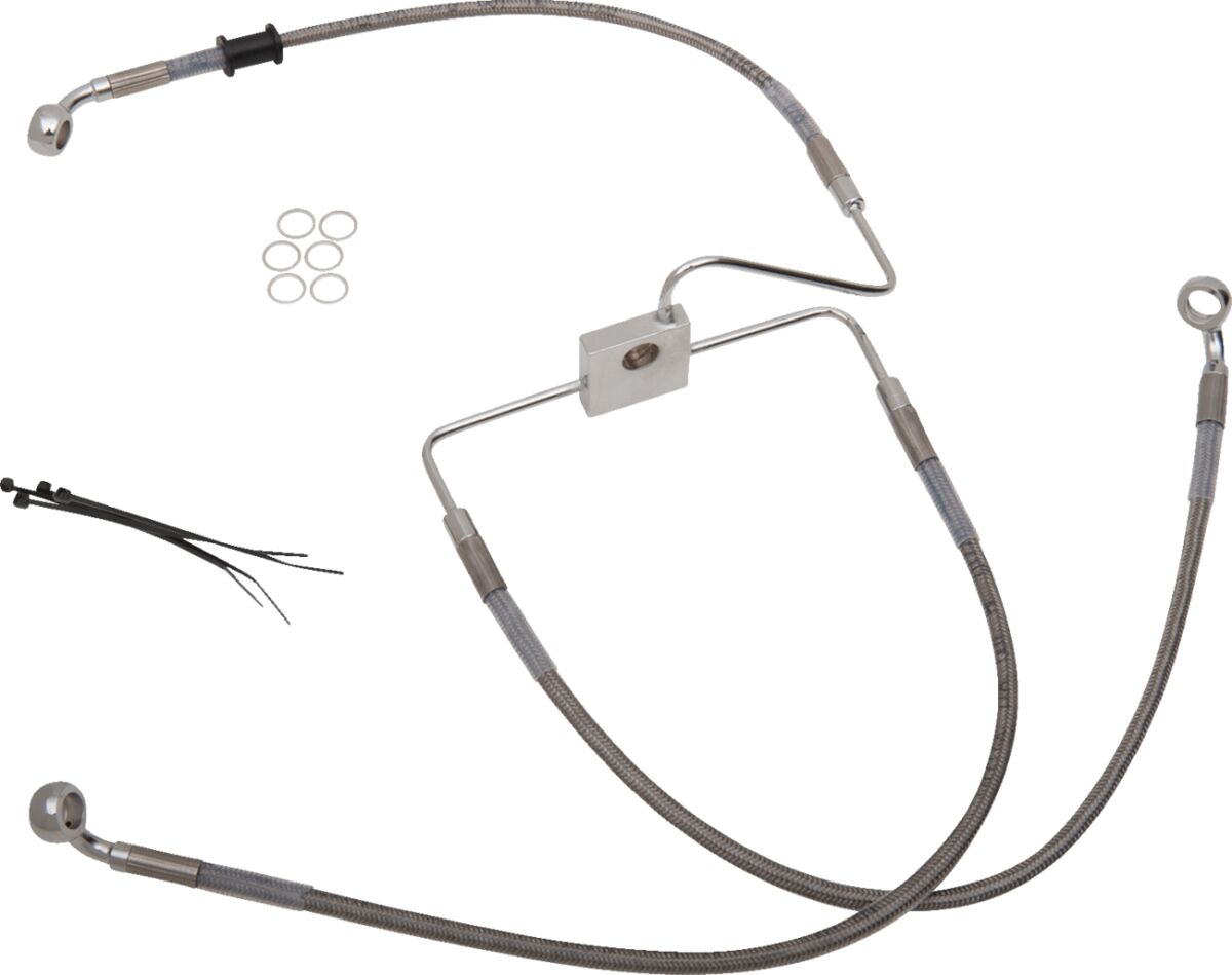 Drag Specialties Line Brk 16 Xl1200 Cx Ss BRAKE LINES-HOSES-STAINLESS ST Drag Specialties