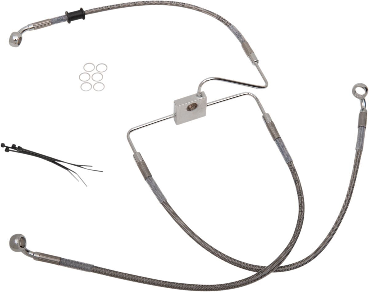 Drag Specialties Line Brk 16 Xl1200 Cx Ss BRAKE LINES-HOSES-STAINLESS ST Drag Specialties