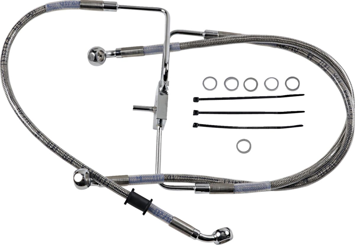 Drag Specialties Line Brk 16 Xl1200 Cx Ss+2 BRAKE LINES-HOSES-STAINLESS ST Drag Specialties