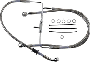 Drag Specialties Line Brk 16 Xl1200 Cx Ss+2 BRAKE LINES-HOSES-STAINLESS ST Drag Specialties