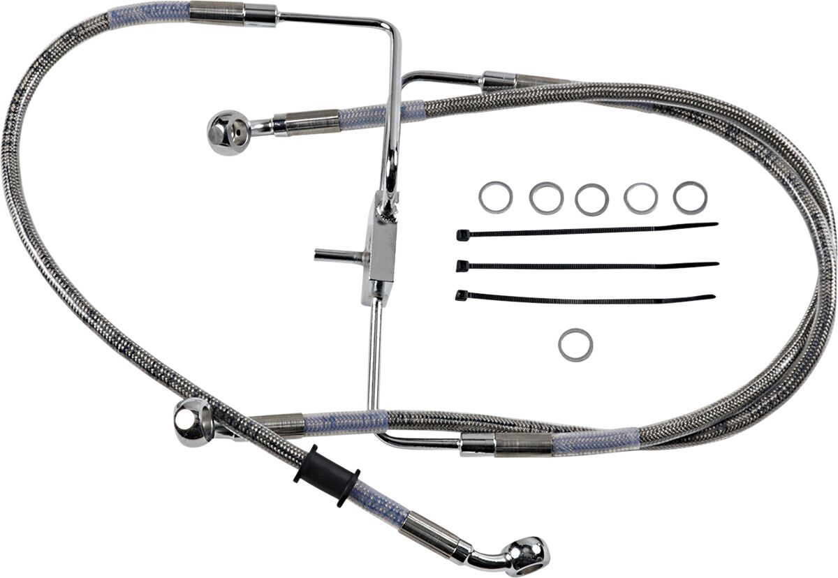 Drag Specialties Line Brk 16 Xl1200 Cx Ss+2 BRAKE LINES-HOSES-STAINLESS ST Drag Specialties
