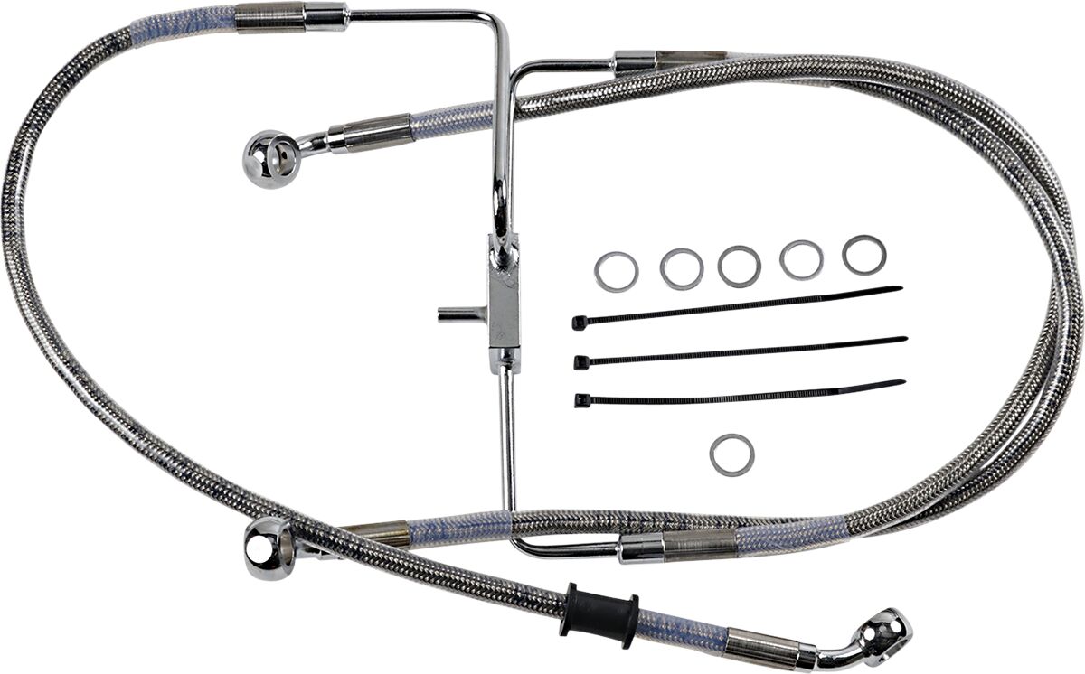 Drag Specialties Line Brk 16 Xl1200 Cx Ss+4 BRAKE LINES-HOSES-STAINLESS ST Drag Specialties