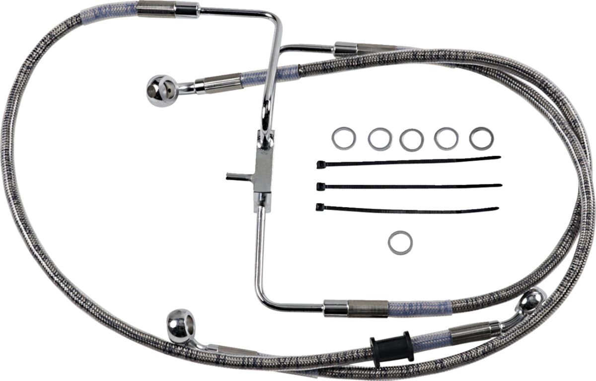 Drag Specialties Line Brk 16 Xl1200 Cx Ss+6 BRAKE LINES-HOSES-STAINLESS ST Drag Specialties