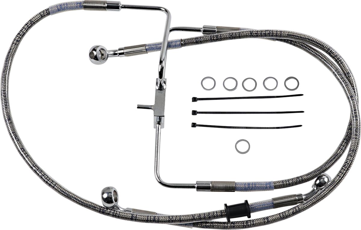 Drag Specialties Line Brk 16 Xl1200 Cx Ss+6 BRAKE LINES-HOSES-STAINLESS ST Drag Specialties