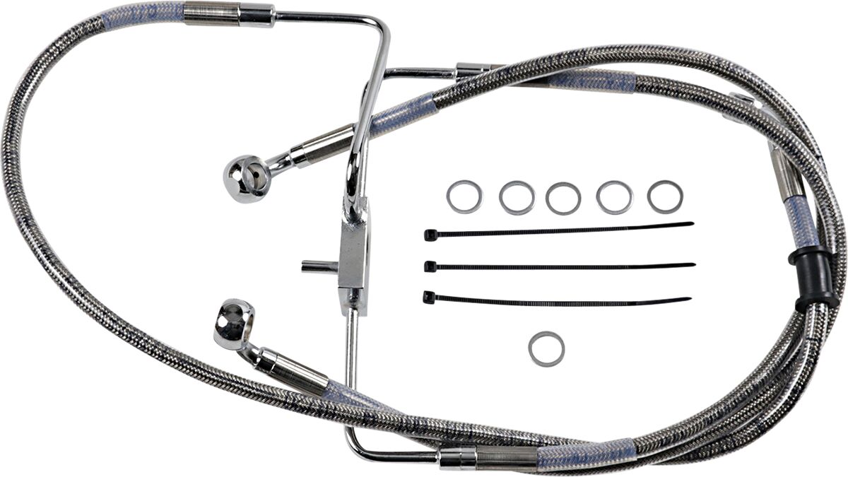Drag Specialties Line Brk16 Xl1200 Cx Ss+10 BRAKE LINES-HOSES-STAINLESS ST Drag Specialties