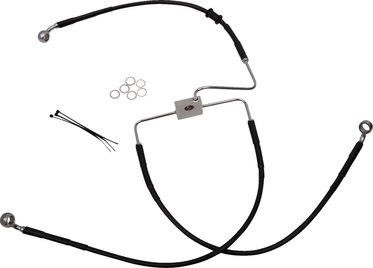 Drag Specialties Line Brk 16 Xl1200 Cx Blk BRAKE LINES-HOSES-STAINLESS ST Drag Specialties