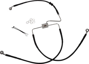Drag Specialties Line Brk 16 Xl1200 Cx Blk BRAKE LINES-HOSES-STAINLESS ST Drag Specialties
