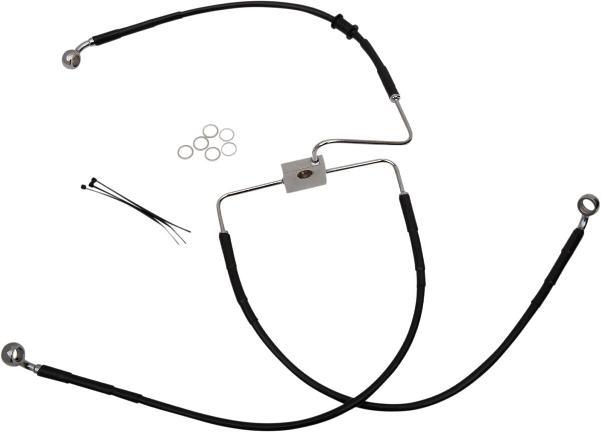 Drag Specialties Line Brk 16 Xl1200 Cx Blk BRAKE LINES-HOSES-STAINLESS ST Drag Specialties