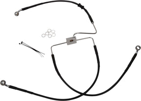 Drag Specialties Line Brk 16 Xl1200 Cx Blk BRAKE LINES-HOSES-STAINLESS ST Drag Specialties