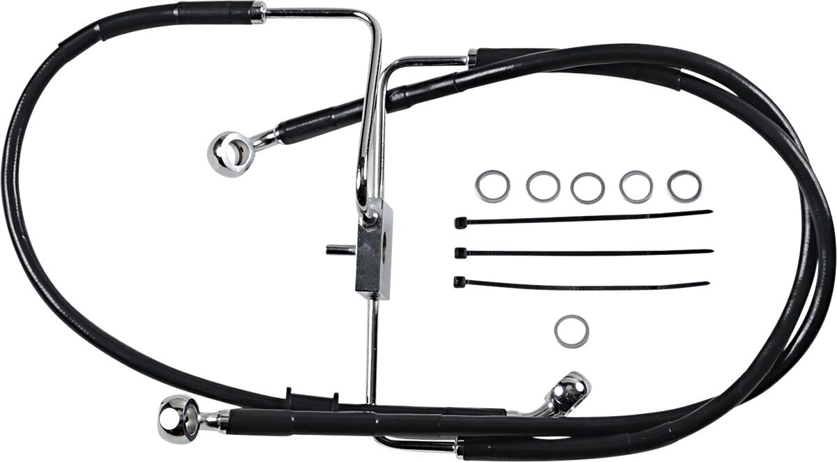 Drag Specialties Line Brk16 Xl1200 Cx Blk+2 BRAKE LINES-HOSES-STAINLESS ST Drag Specialties