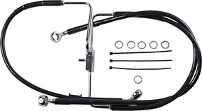 Drag Specialties Line Brk16 Xl1200 Cx Blk+2 BRAKE LINES-HOSES-STAINLESS ST Drag Specialties