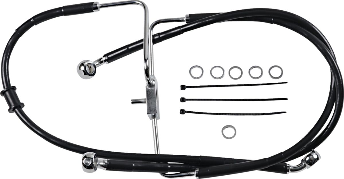 Drag Specialties Line Brk 16 Xl1200 Cx Bl+4 BRAKE LINES-HOSES-STAINLESS ST Drag Specialties