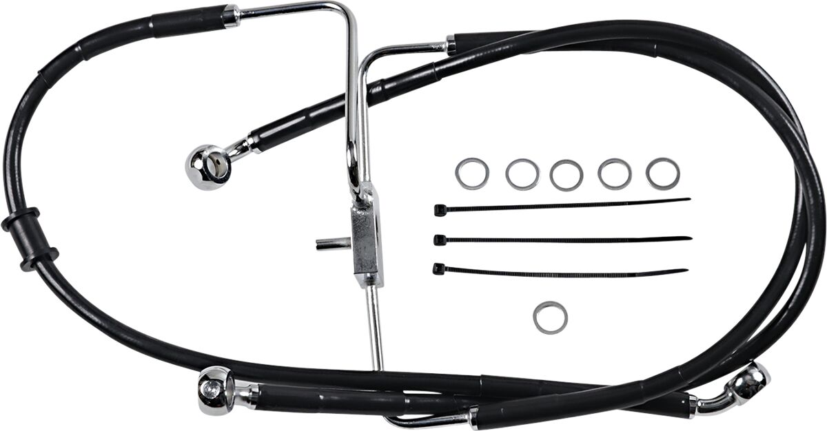 Drag Specialties Line Brk 16 Xl1200 Cx Bl+4 BRAKE LINES-HOSES-STAINLESS ST Drag Specialties