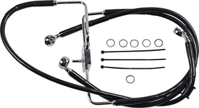 Drag Specialties Line Brk 16 Xl1200 Cx Bl+8 BRAKE LINES-HOSES-STAINLESS ST Drag Specialties