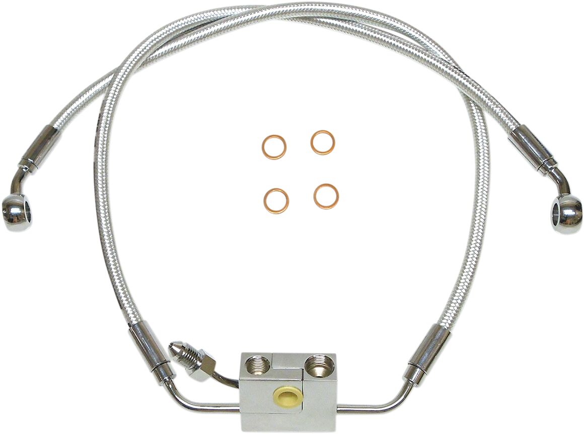 Magnum Shielding Line Brk Frt Dual Absscii BRAKE LINES-HOSES-STAINLESS ST Magnum Shielding