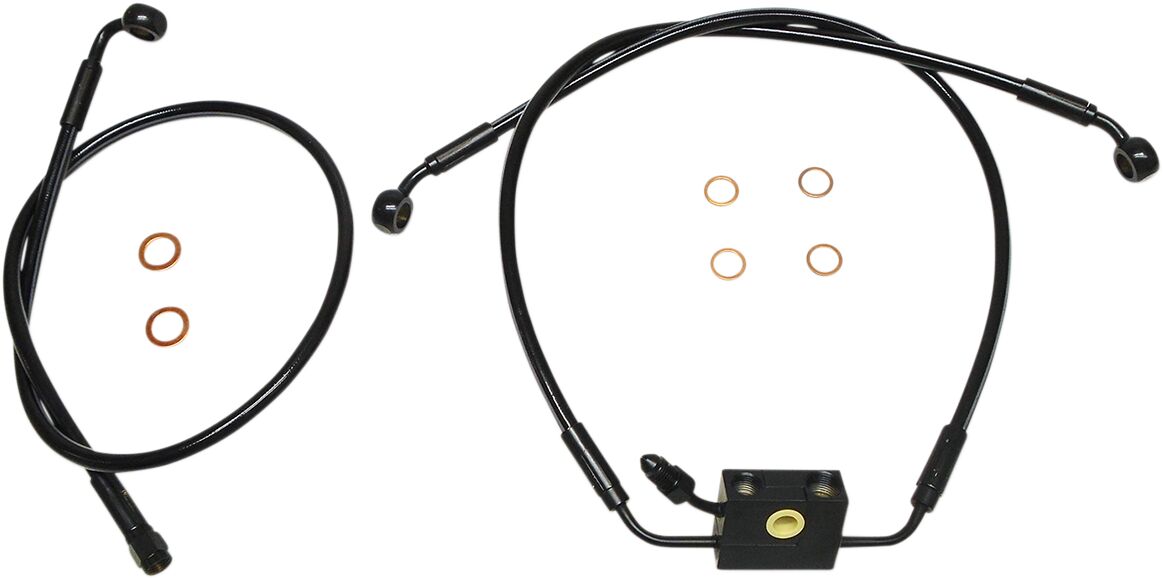 Magnum Shielding Line Brk Dual Abs Blk Sft Brake Lines Hoses Stainless Magnum Shielding