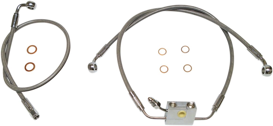 Magnum Shielding Line Brk Dual Abs Stnchr BRAKE LINES-HOSES-STAINLESS ST Magnum Shielding