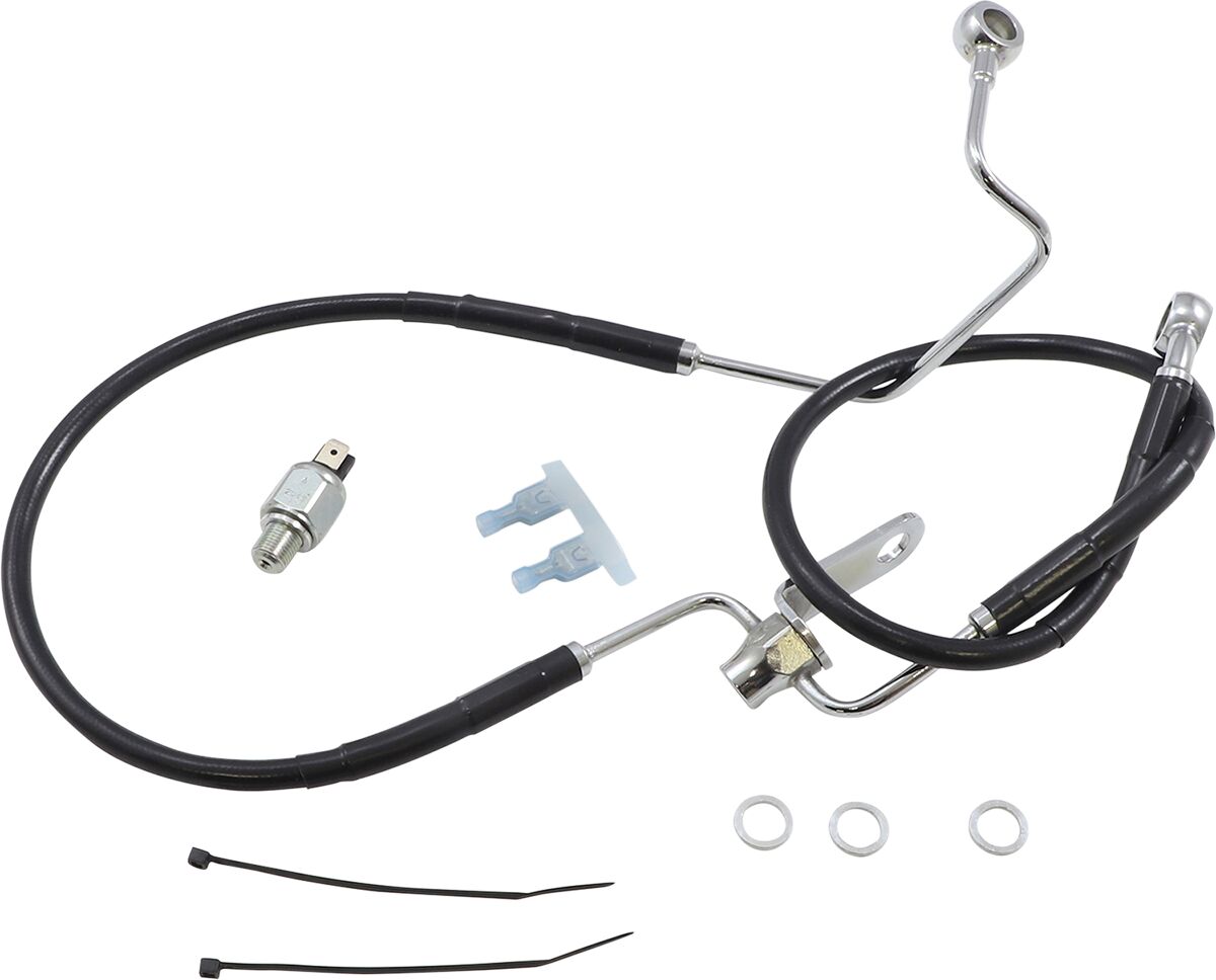 Drag Specialties Brk Line Rear Abs Bl+3 Brake Lines Hoses Stainless Drag Specialties