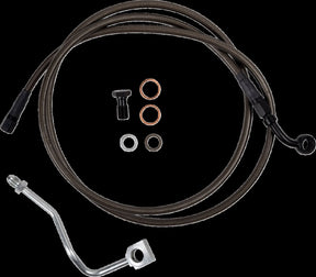 Barnett Brake Line Upper Carbon Coat W/Black Fittings Brake Lines Hoses Stainless Barnett