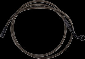 Barnett '+8 Brake Line Upper, Carbon Coat W/Black Fittings - 23-24 Road Glide CVO Brake Lines Hoses Stainless Barnett