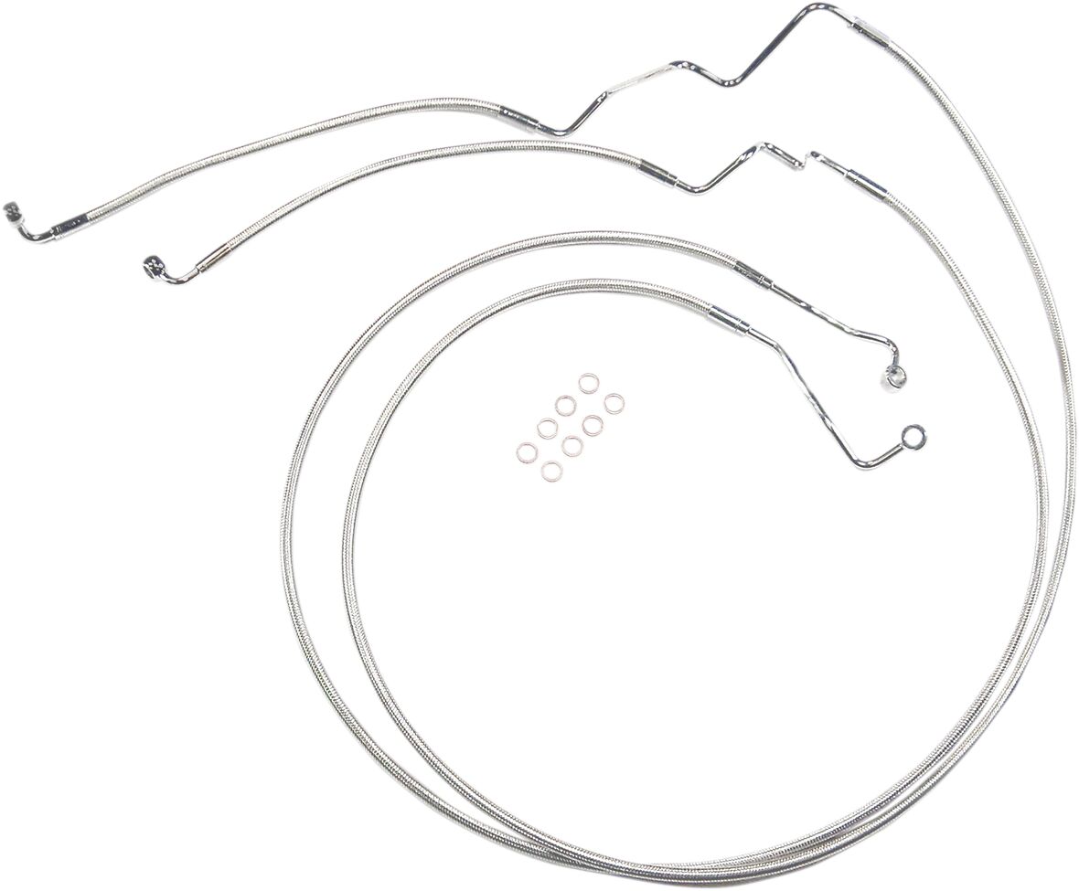 Magnum Shielding Brakeline Lower Touring Sc Brake Lines Hoses Stainless Magnum Shielding